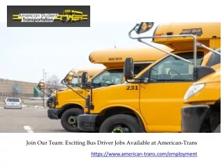 Join Our Team Exciting Bus Driver Jobs Available at American-Trans