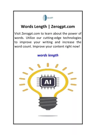 Words Length  Zerogpt.com