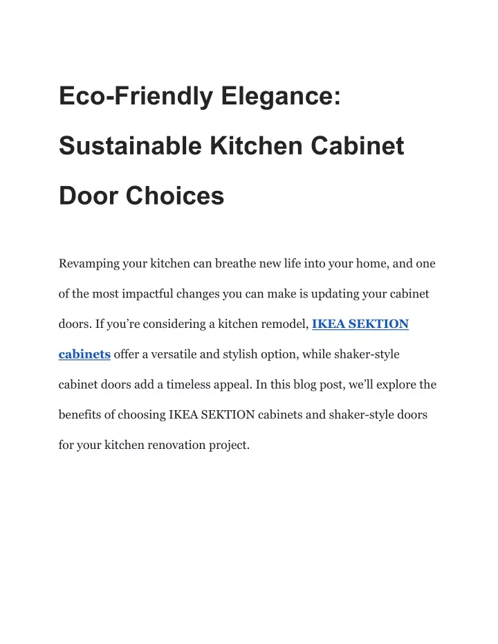 eco friendly elegance