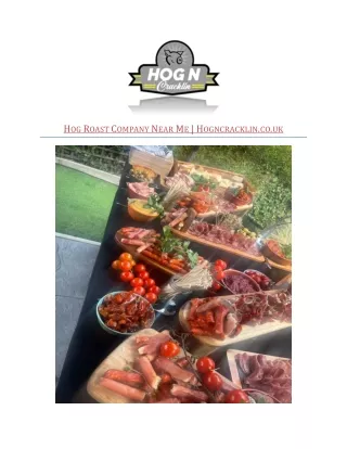 Hog Roast Company Near Me | Hogncracklin.co.uk