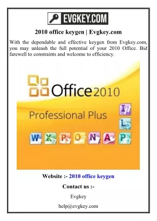 2010 office keygen evgkey com