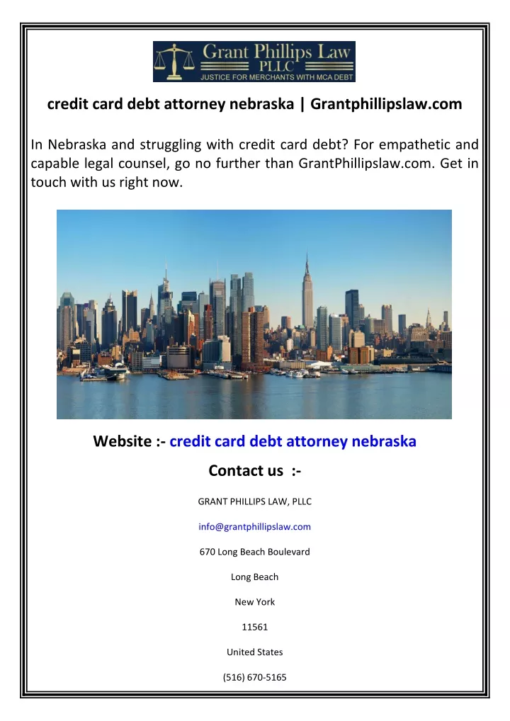 credit card debt attorney nebraska