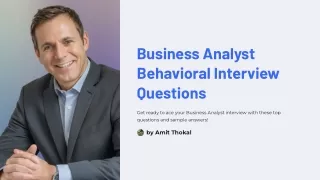 Business Analyst Behavioral Interview Questions