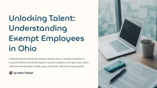 Unlocking Talent: Understanding Exempt Employees in Ohio
