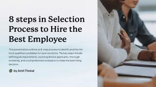 8 steps in Selection Process to Hire the Best Employee