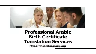 Professional Arabic Birth Certificate Translation Services