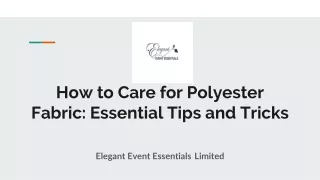 How to Care for Polyester Fabric_ Essential Tips and Tricks