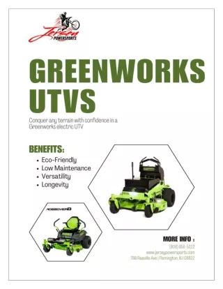 Exploring the Outdoors Responsibly: Introducing Greenworks UTV