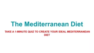 The Mediterranean Diet: Foods & Beginner's Guide to Healthy Living