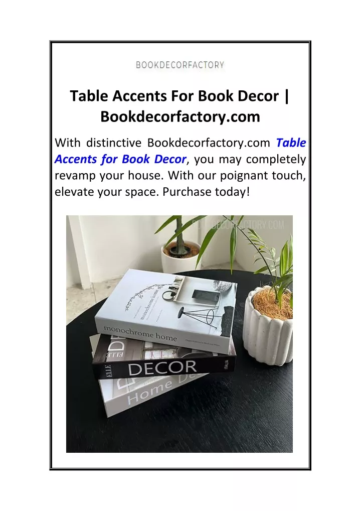 table accents for book decor bookdecorfactory com