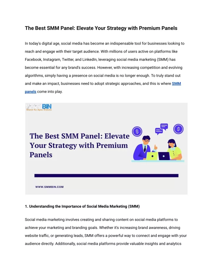 the best smm panel elevate your strategy with