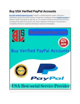 Buy Verified PayPal Accounts