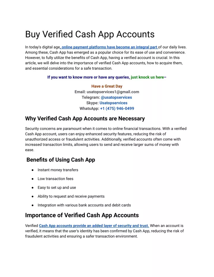 buy verified cash app accounts