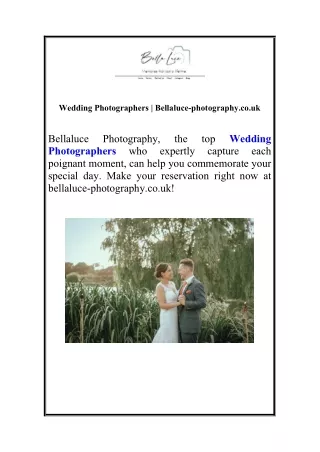 Wedding Photographers | Bellaluce-photography.co.uk