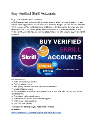 Buy Verified Skrill Accounts - Copy