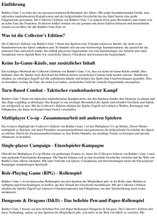 Baldur's Gate 3: Die Collector's Edition für echte Fans - keine In-Game-Käufe, n