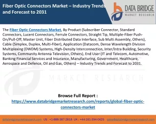 Fiber Optic Connectors Market