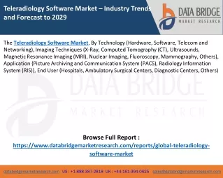 Teleradiology Software Market