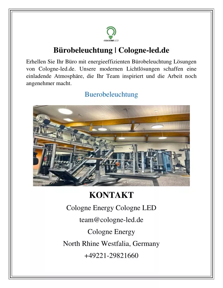 b robeleuchtung cologne led de