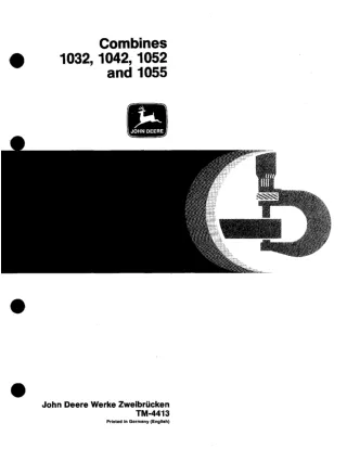 John Deere 1042 Combines Service Repair Manual (tm4413)