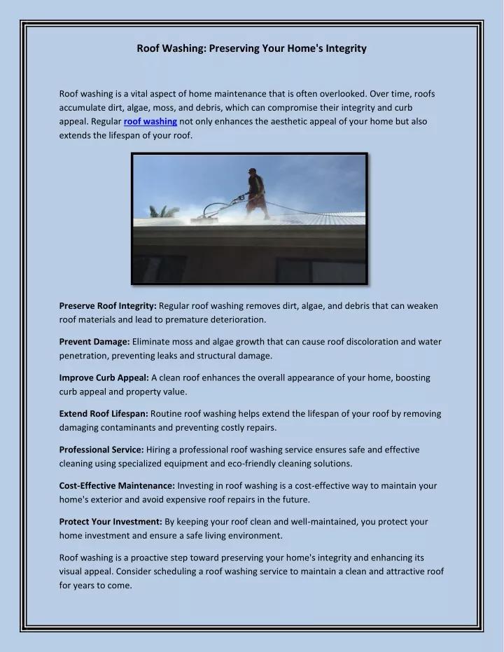 roof washing preserving your home s integrity