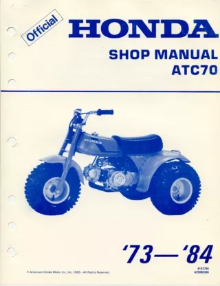 1973 HONDA ATC 70 Service Repair Manual