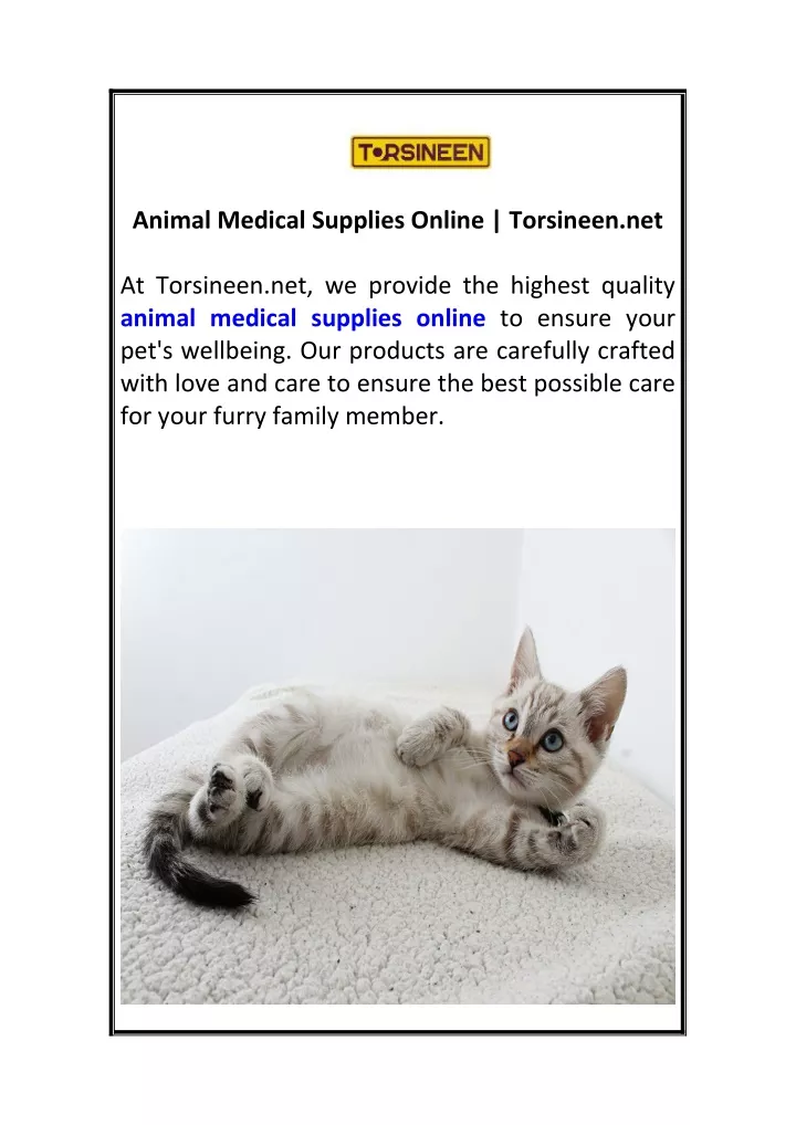 animal medical supplies online torsineen net