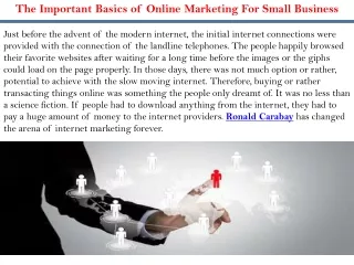 The Important Basics of Online Marketing For Small Business