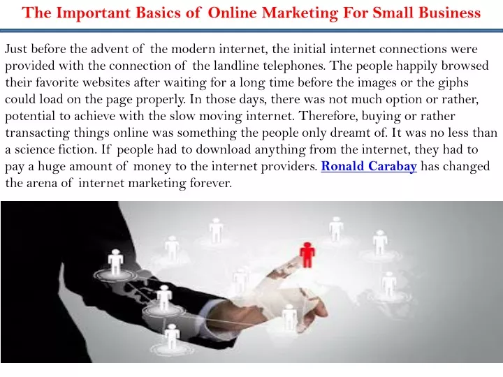 the important basics of online marketing