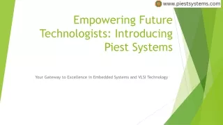 PiEST Systems-Embedded Systems Training Institute