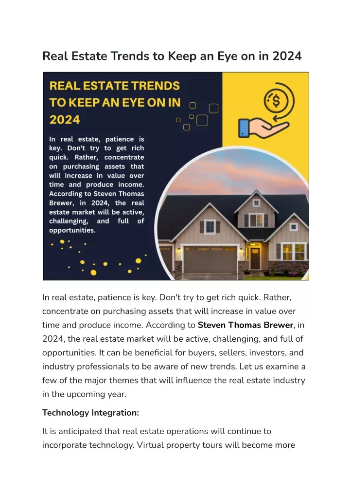 real estate trends to keep an eye on in 2024