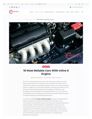 Exploring the Power and Elegance of Cars with Inline 6 Engines