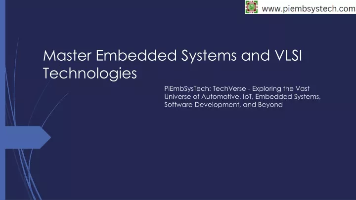 master embedded systems and vlsi technologies