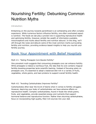 Nourishing Fertility_ Debunking Common Nutrition Myths