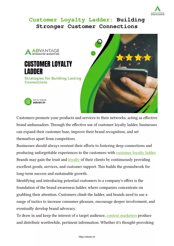 customer loyalty ladder building stronger