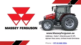 Brand NEW Agricultural  Tractors For Sale in UAE- Massey Ferguson UAE