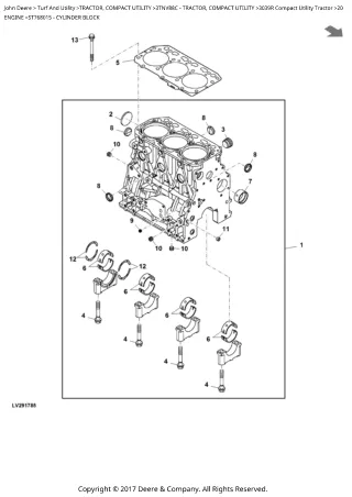 John Deere 3039R Compact Utility Tractor Parts Catalogue Manual (PC12003)