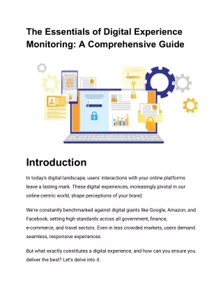 the essentials of digital experience monitoring