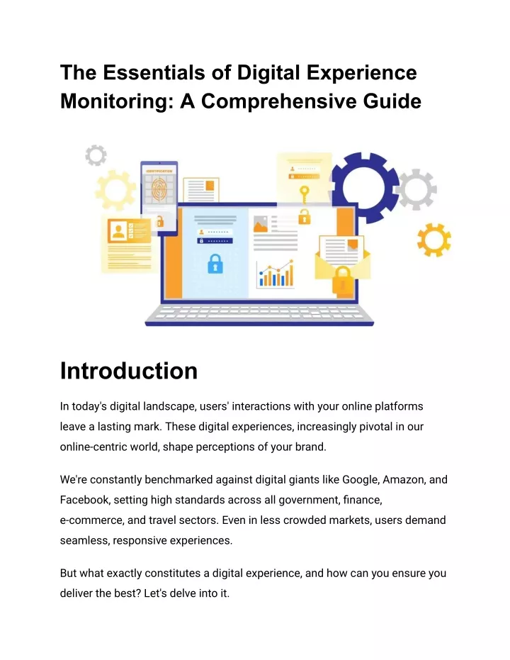 the essentials of digital experience monitoring