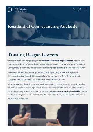 Residential Conveyancing Adelaide