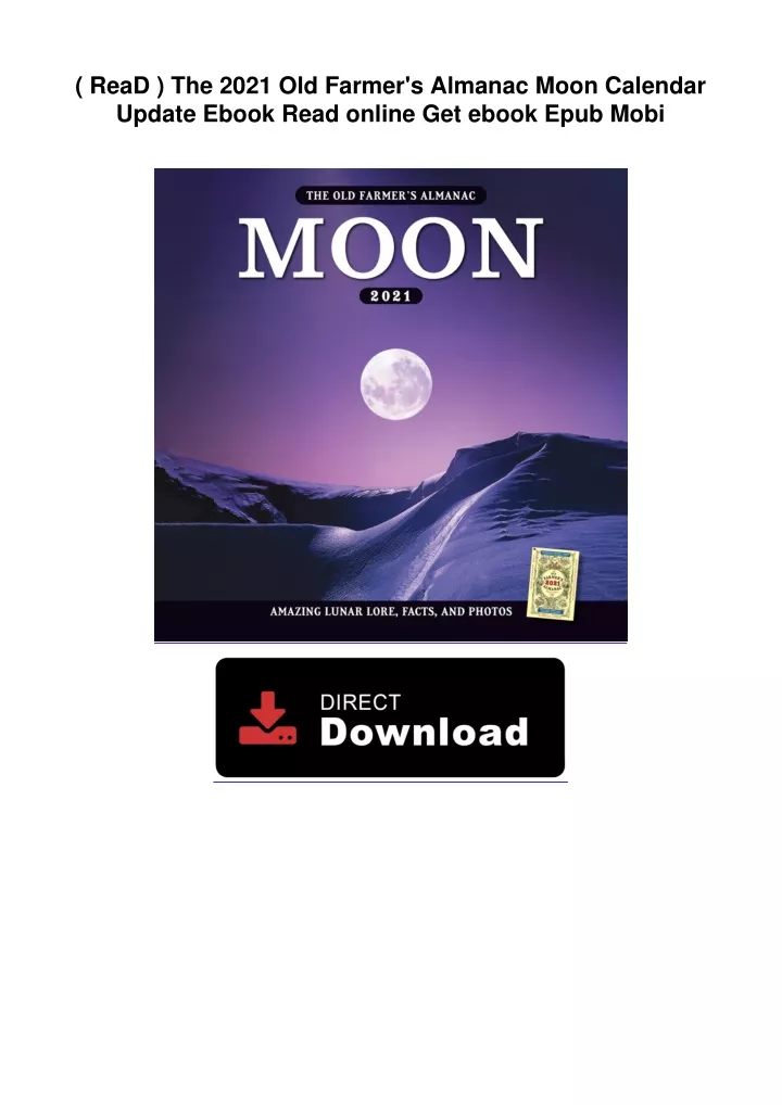 PPT The2021OldFarmersAlmanacMoonCalendar PowerPoint
