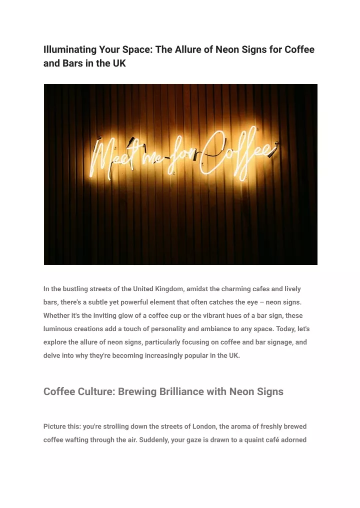 illuminating your space the allure of neon signs