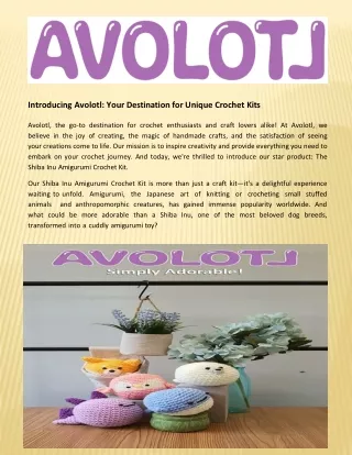 Avolotal Crochet Kit