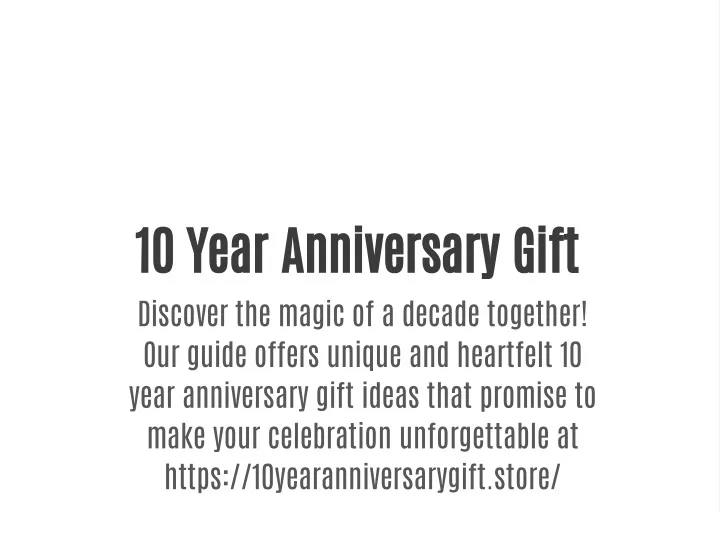 10 year anniversary gift discover the magic