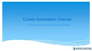 Smart Home Automation Curtain Control in Chennai