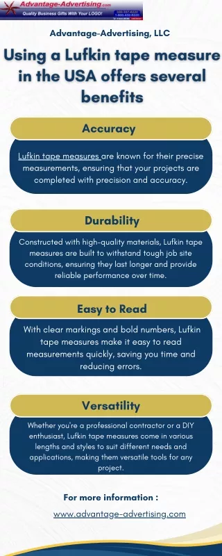 Using a Lufkin tape measure in the USA offers several benefits
