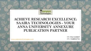 Anna university annexure Journals