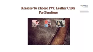Reasons To Choose PVC Leather Cloth For Furniture