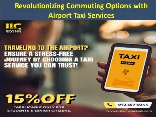 Revolutionizing Commuting Options with Airport Taxi Services