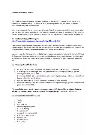 Zero Liquid Discharge Market Size, Volume, Revenue, Trends, Analysis Report 2034